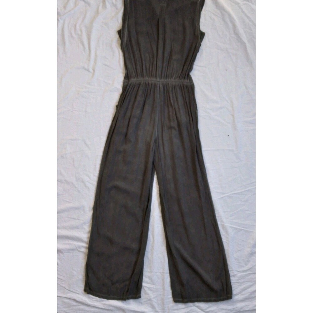 Soft Surroundings Camilla Jumpsuit Gray Wide Leg Boho Lagenlook Coastal Size S - Picture 10 of 16